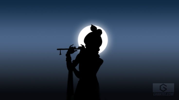 Dark Wallpaper Lord Krishna