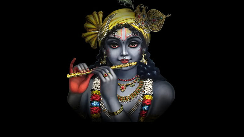 Dark Wallpaper Krishna