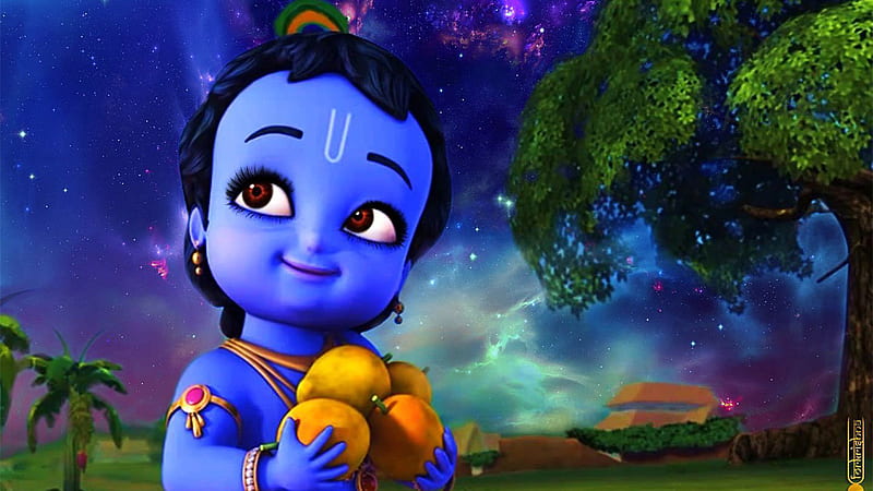 Lord Krishna cute wallpaper